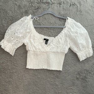 White Crop Top